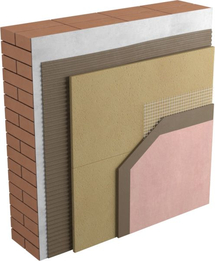 Claytec LAHMBAUPLATTE D16 AUF MAUERWERK GEKLEBT